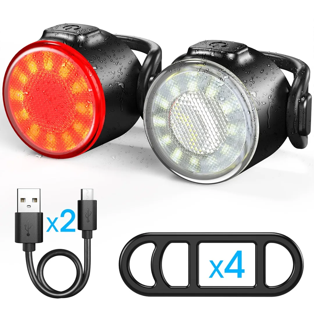 Mini Bicycle Warning Lights Tail Lamp Set USB Rechargeable Bike Front Rear Lamp Waterproof White Red Light Cycling Accessories
Mini Bicycle Warning Lights Tail Lamp Set USB Rechargeable Bike Front Rear Lamp Waterproof White Red Light Cycling Accessories
