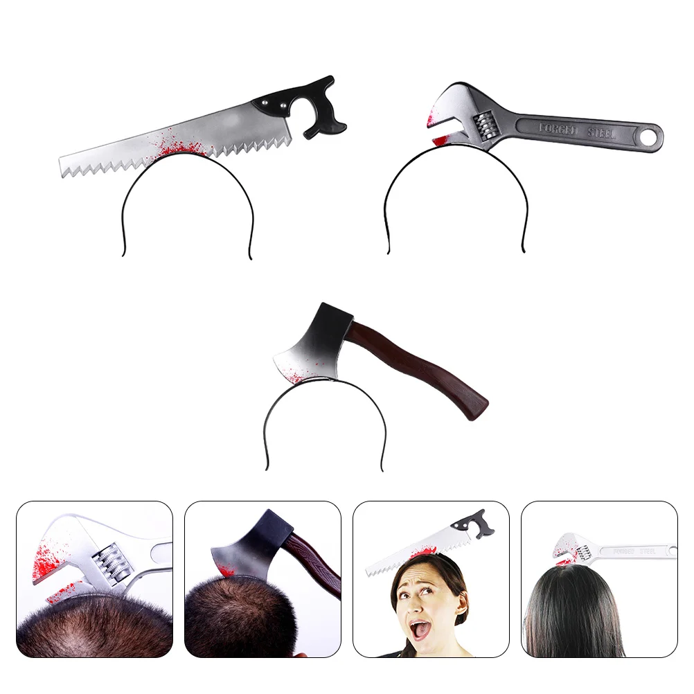 3 Pcs Make Hair Headbands Ax Buckle Horror Prop Party Trick Halloween Prank Props Headwear Plastic
3 Pcs Make Hair Headbands Ax Buckle Horror Prop Party Trick Halloween Prank Props Headwear Plastic