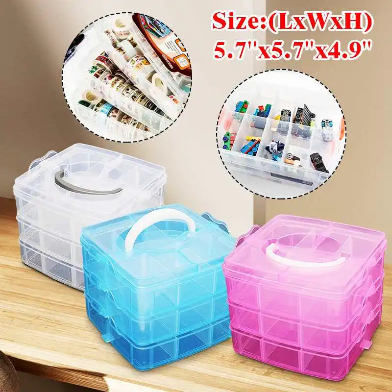 3 Layers 18 Compartments Clear Storage Box Container Jewelry Bead Organizer Case Rangement Cajas Organizadoras Plastic Box
3 Layers 18 Compartments Clear Storage Box Container Jewelry Bead Organizer Case Rangement Cajas Organizadoras Plastic Box