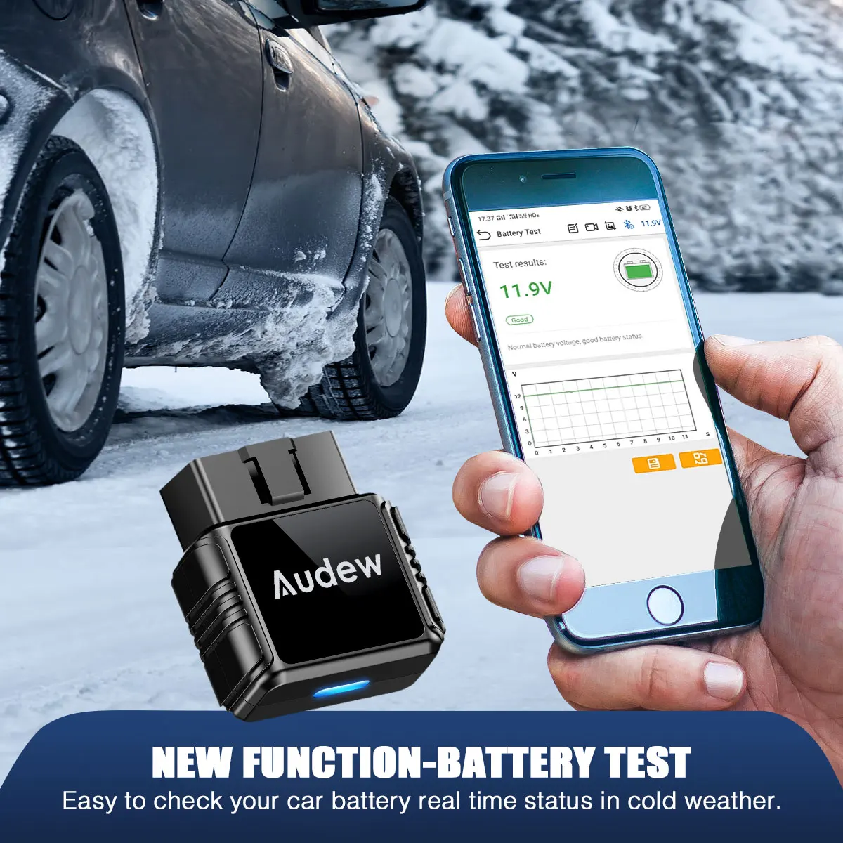 AUDEW Car Code Reader Scan Tool Bluetooth V4.2 M2 OBD2 Car Diagnostic Tool For Android & IOS Check Read Engine Light Codes
AUDEW Car Code Reader Scan Tool Bluetooth V4.2 M2 OBD2 Car Diagnostic Tool For Android & IOS Check Read Engine Light Codes