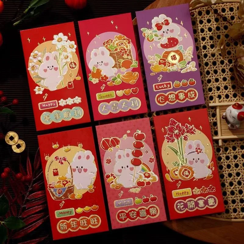 6 шт., красный конверт Hongbao в виде кролика, 2023 дюймов, для китайской свадьбы, дня рождения, красный Карманный конверт на китайский год
6 шт., красный конверт Hongbao в виде кролика, 2023 дюймов, для китайской свадьбы, дня рождения, красный Карманный конверт на китайский год