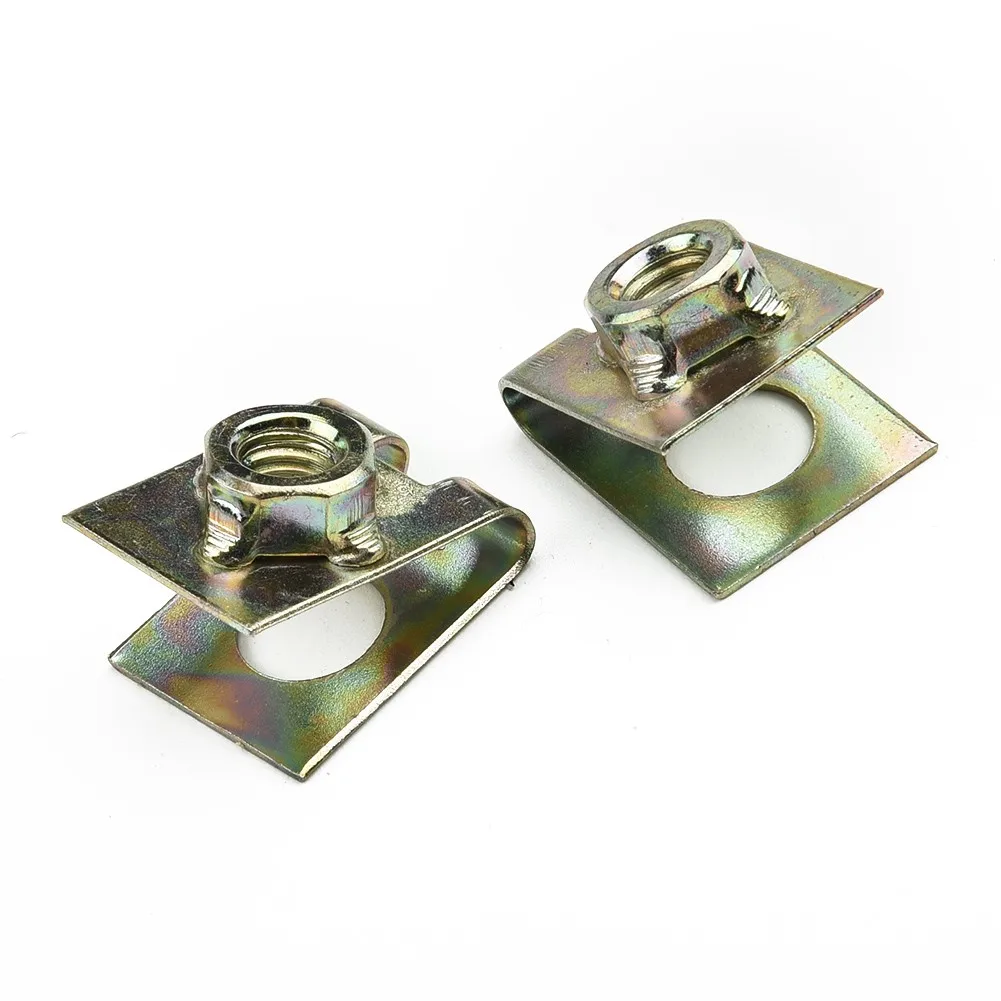 Brand New U-Shape Clips Car Clips Spring Metal 20X 6mm/ M6 Copper Tone Speed Nuts For Fixing Wires For Securing Wires
Brand New U-Shape Clips Car Clips Spring Metal 20X 6mm/ M6 Copper Tone Speed Nuts For Fixing Wires For Securing Wires