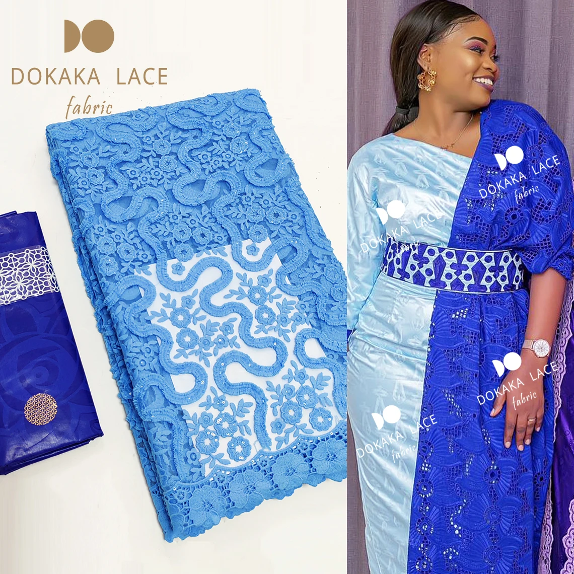2022 High Quality African Lace Fabrics 2.5+2.5 Yards Sequins Lace With Basin Riche Fabric Royal Blue Nigerian Wedding Material
2022 High Quality African Lace Fabrics 2.5+2.5 Yards Sequins Lace With Basin Riche Fabric Royal Blue Nigerian Wedding Material