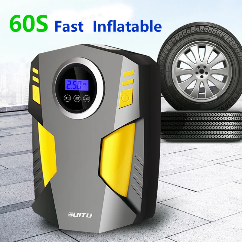 Portable Car Air Compressor Digital Tire Inflator Pump DC 12V Car LED Light Air Pump 150 PSI for Auto Car Motorcycles Bicycles
Portable Car Air Compressor Digital Tire Inflator Pump DC 12V Car LED Light Air Pump 150 PSI for Auto Car Motorcycles Bicycles