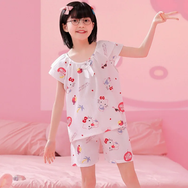 Kawaii Sanrio Anime Hello Kitty Kuromi Pajamas Set Cute Cartoon Pochacco Girly Heart Home Wear Clothing Toys for Girls
Kawaii Sanrio Anime Hello Kitty Kuromi Pajamas Set Cute Cartoon Pochacco Girly Heart Home Wear Clothing Toys for Girls