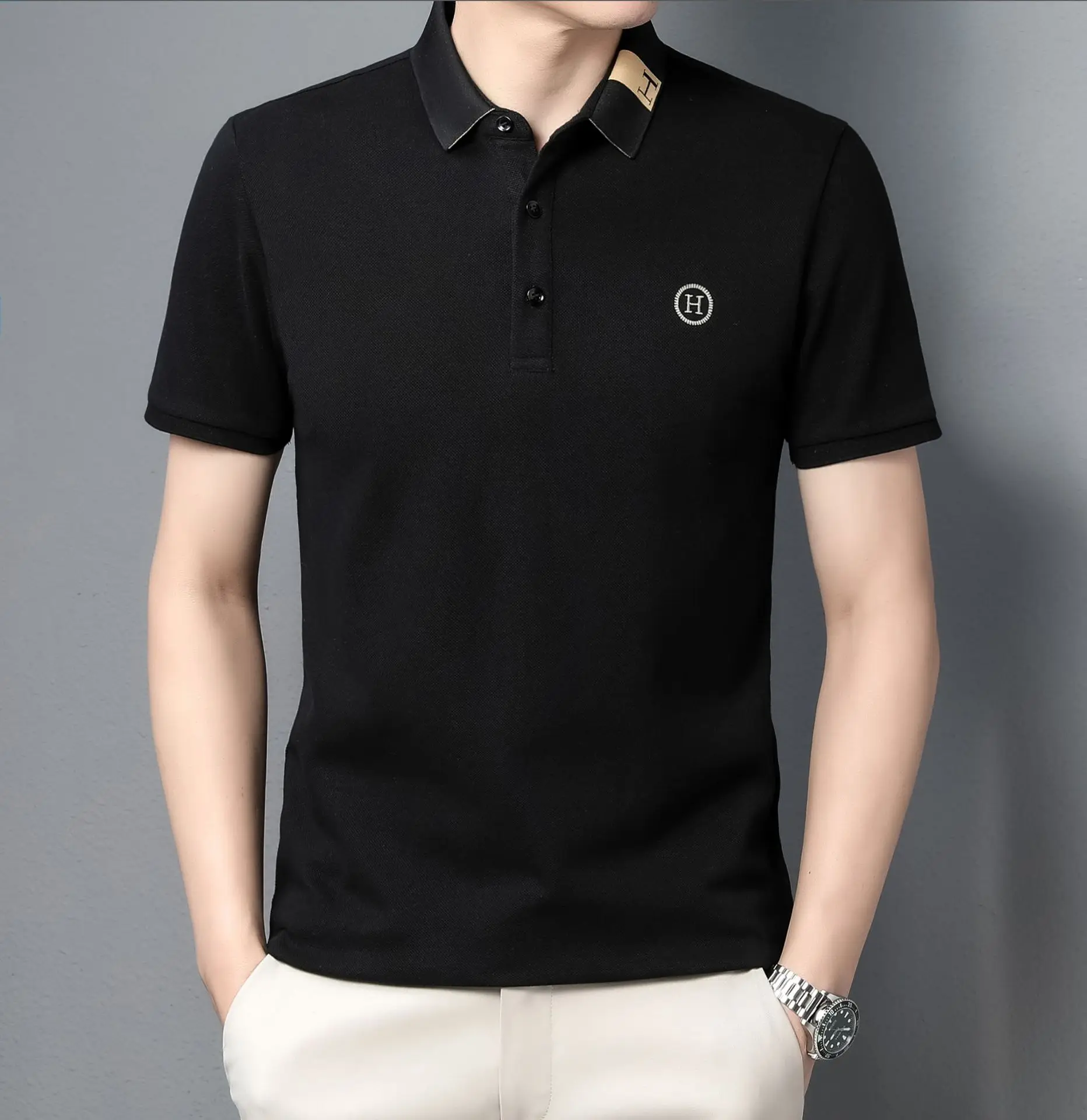 2022 Корейская версия, Повседневная летняя Новинка, мужская рубашка-поло с отложным воротником, хлопковая деловая модная облегающая футболка...
2022 Корейская версия, Повседневная летняя Новинка, мужская рубашка-поло с отложным воротником, хлопковая деловая модная облегающая футболка...