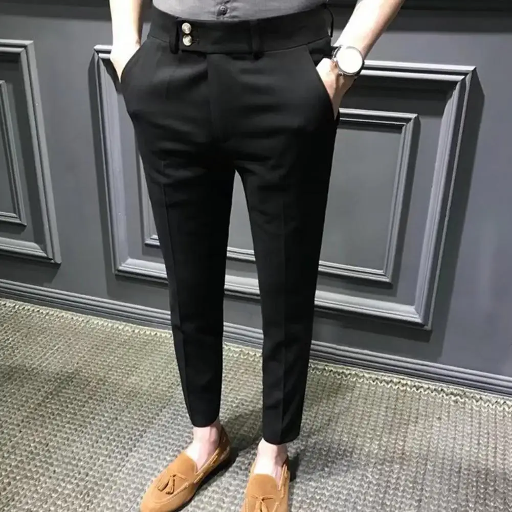 Buttons Chic Super Breathable Mid Waist Men Suit Pants Close-fitting Men Suit Pants Business Daily Clothes
Buttons Chic Super Breathable Mid Waist Men Suit Pants Close-fitting Men Suit Pants Business Daily Clothes