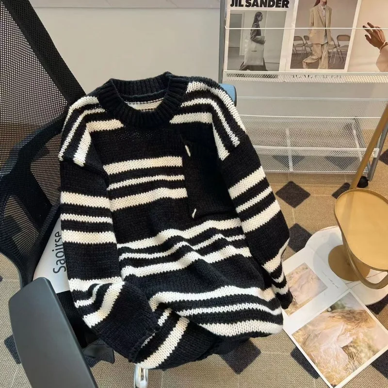 Vintage Loose Women's Sweaters Knitwear FASHION Jumpers Autumn/Winter Clothing Cashmere Spliced Women Pullovers
Vintage Loose Women's Sweaters Knitwear FASHION Jumpers Autumn/Winter Clothing Cashmere Spliced Women Pullovers