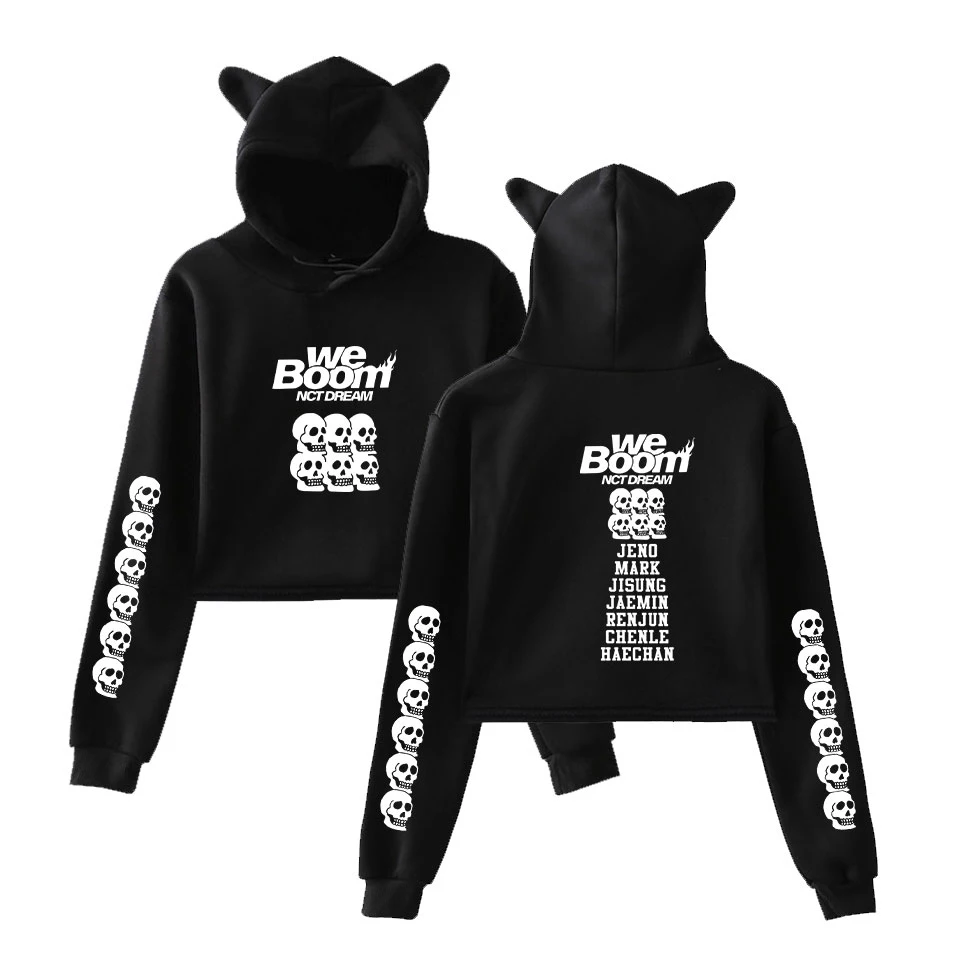 KPOP NCT Dream WE BOOM New Album Crop Top Hoodie Funny Cat Ear Cropped Short Sweatshirt Hooded Pullover Women Tops Streetwear
KPOP NCT Dream WE BOOM New Album Crop Top Hoodie Funny Cat Ear Cropped Short Sweatshirt Hooded Pullover Women Tops Streetwear