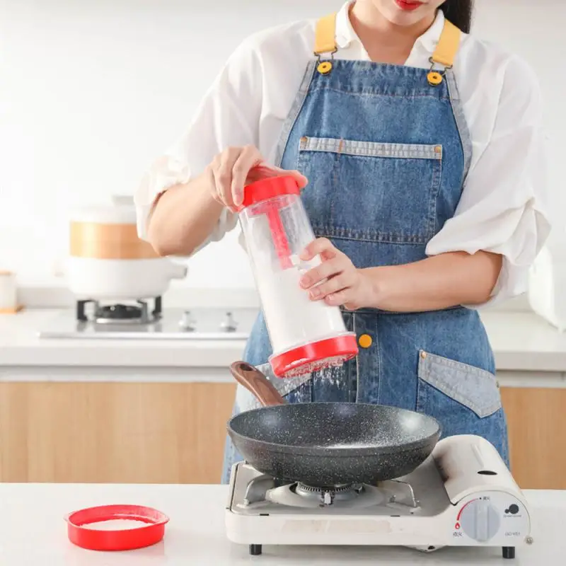 Flour Mixer Hand-Held Rotating Flour Sieve Cup Household Kitchen Baking Utensils Plastic Semi-Automatic Flour Sieve
Flour Mixer Hand-Held Rotating Flour Sieve Cup Household Kitchen Baking Utensils Plastic Semi-Automatic Flour Sieve