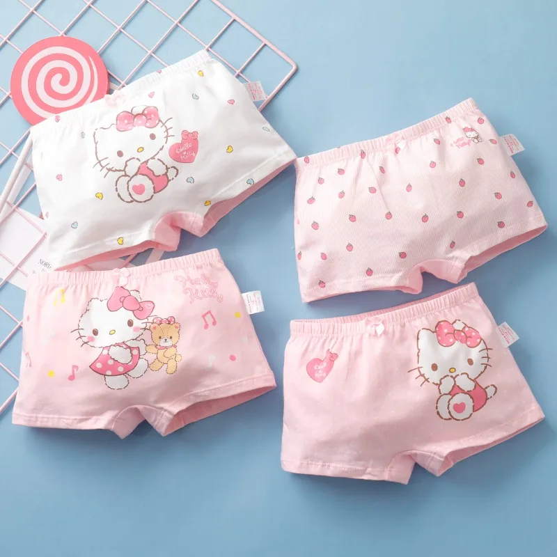 Hello kitty children and girls new cute cartoon printed non-fluorescent cotton comfortable breathable antibacterial underwear 
Hello kitty children and girls new cute cartoon printed non-fluorescent cotton comfortable breathable antibacterial underwear