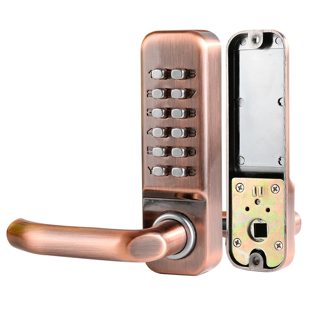 Zinc Alloy Mechanical Password Lock Digital Code Door Handle Lock Home Security Keyless Keypad Push Button lock for Courtyard
Zinc Alloy Mechanical Password Lock Digital Code Door Handle Lock Home Security Keyless Keypad Push Button lock for Courtyard