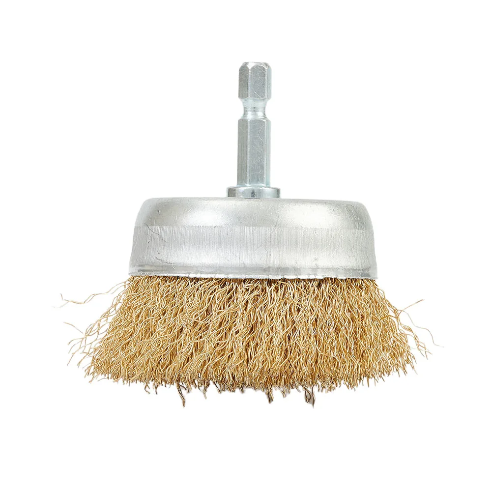 Shank Wire Cup Brush Silver And Golden Wire Cup Brush With 1/4 Inch 25mm-30mm 4500 RPM 75mm Brass Plated Steel Wire
Shank Wire Cup Brush Silver And Golden Wire Cup Brush With 1/4 Inch 25mm-30mm 4500 RPM 75mm Brass Plated Steel Wire