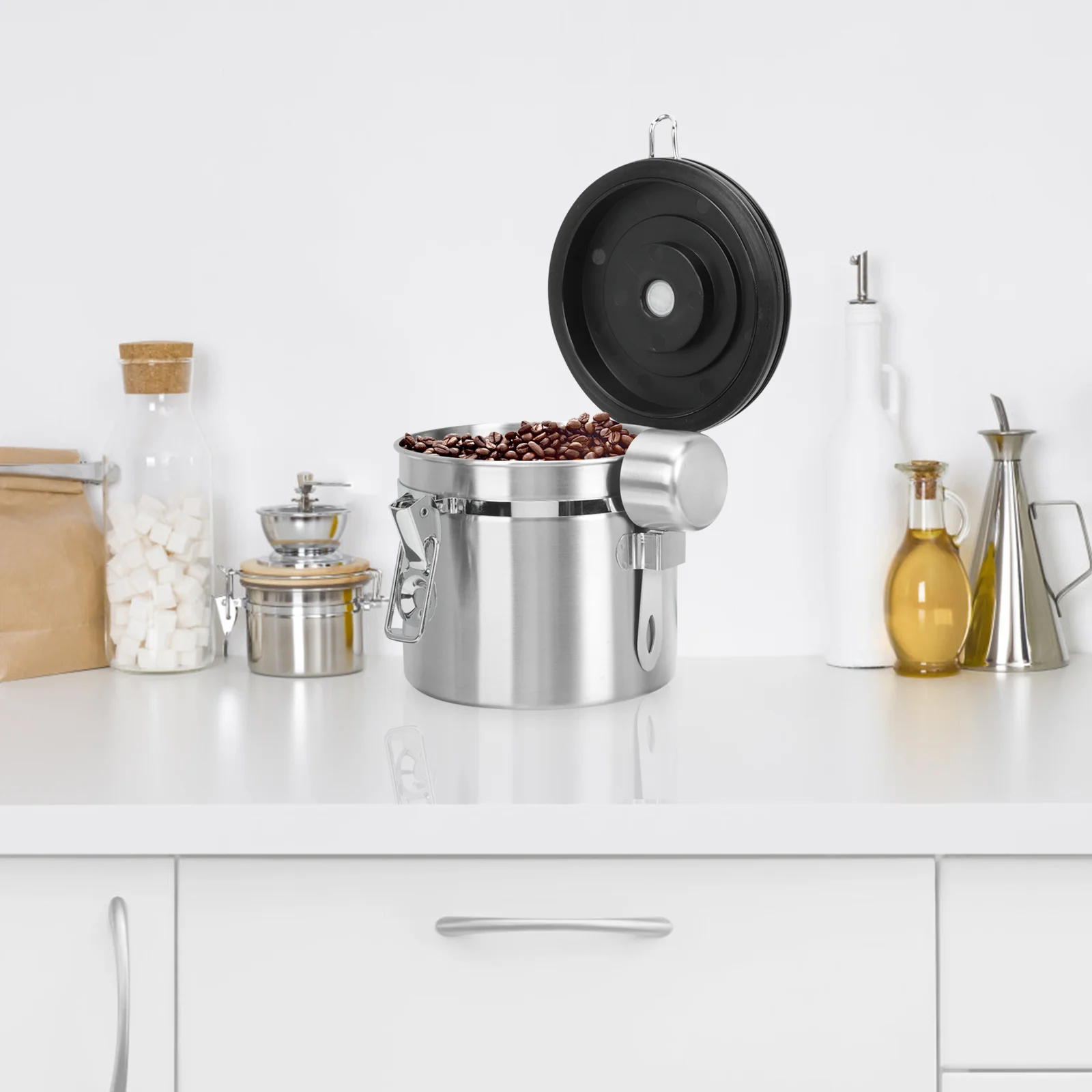 Canister Storage Coffee Tea Jar Sealed Sugar Containers Bean Kitchen Cookies Metal Canisters Tinplate Biscuit Boxes Kettle 
Canister Storage Coffee Tea Jar Sealed Sugar Containers Bean Kitchen Cookies Metal Canisters Tinplate Biscuit Boxes Kettle