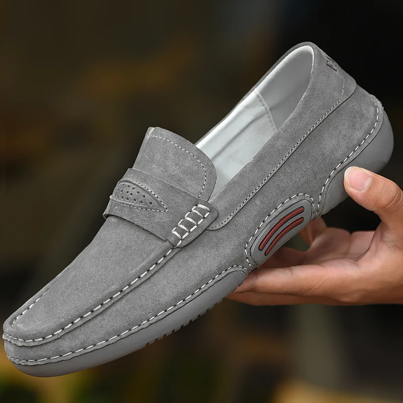 Mens Loafers Cow Suede Leather Men Casual Shoes Outdoor Soft Comfy Slip On Shoes Men Classics Flat Fashion Retro Driving Shoes
Mens Loafers Cow Suede Leather Men Casual Shoes Outdoor Soft Comfy Slip On Shoes Men Classics Flat Fashion Retro Driving Shoes