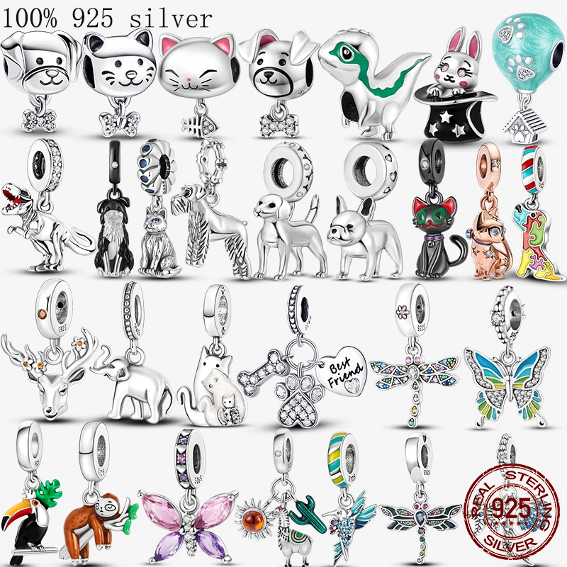 925 Sterling Silver Charm Dog Puppy Cat Paw Pendant Charms Fit Original Pandora Bracelets Necklaces Diy Jewelry For Women Gift 
925 Sterling Silver Charm Dog Puppy Cat Paw Pendant Charms Fit Original Pandora Bracelets Necklaces Diy Jewelry For Women Gift