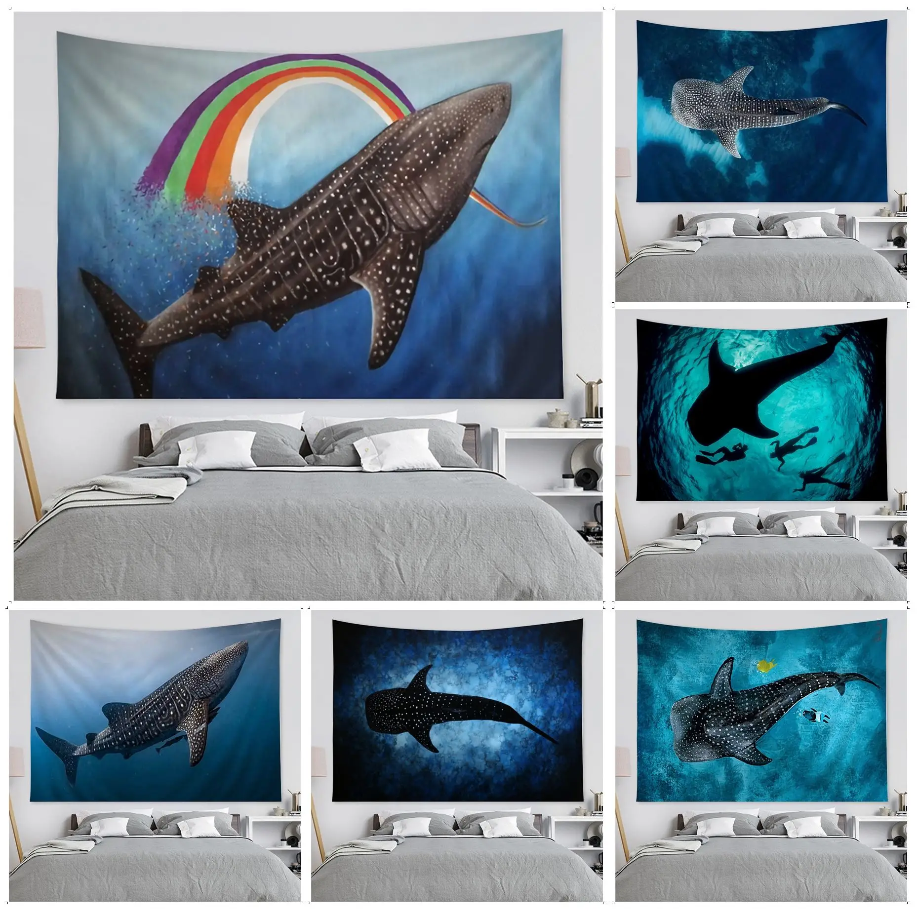 Blue Watercolor Whale Shark Marine Animals Anime Tapestry Home Decoration Hippie Bohemian Decoration Divination INS Home Decor
Blue Watercolor Whale Shark Marine Animals Anime Tapestry Home Decoration Hippie Bohemian Decoration Divination INS Home Decor
