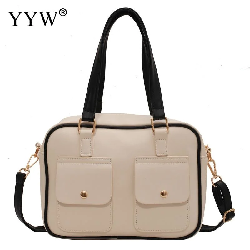 Модная Сумка-тоут в стиле преппи из искусственной кожи, вместительные дорожные сумки на плечо из искусственной кожи, школьный портфель для девочек-подростков 
Модная Сумка-тоут в стиле преппи из искусственной кожи, вместительные дорожные сумки на плечо из искусственной кожи, школьный портфель для девочек-подростков