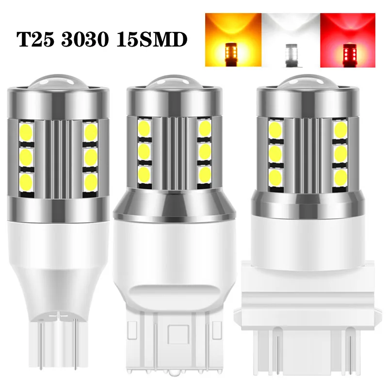 

1Pcs Signal Lights T25 1156 BA15S 3157 3156 P27/7W P27W 3030 LED Car Tail Brake Lamps Auto Daytime Running Light Reverse Bulb