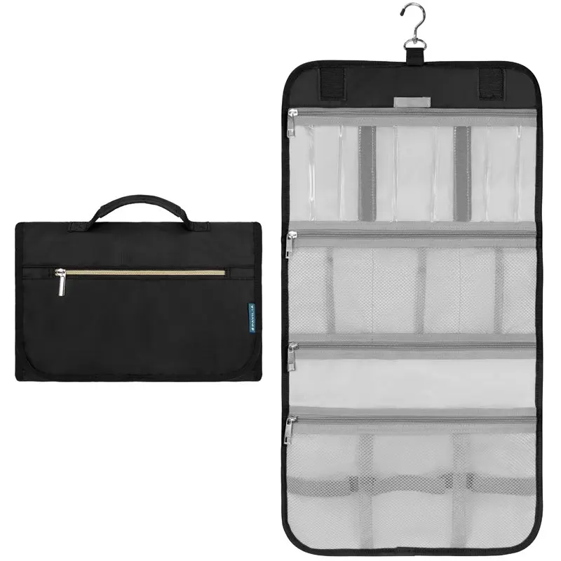 Hanging Toiletry Bag for Women Men, Travel Foldable Toiletries Bag, Roll up Cosmetics Jewelry Toiletry Bag, Water Resistant Make 
Hanging Toiletry Bag for Women Men, Travel Foldable Toiletries Bag, Roll up Cosmetics Jewelry Toiletry Bag, Water Resistant Make