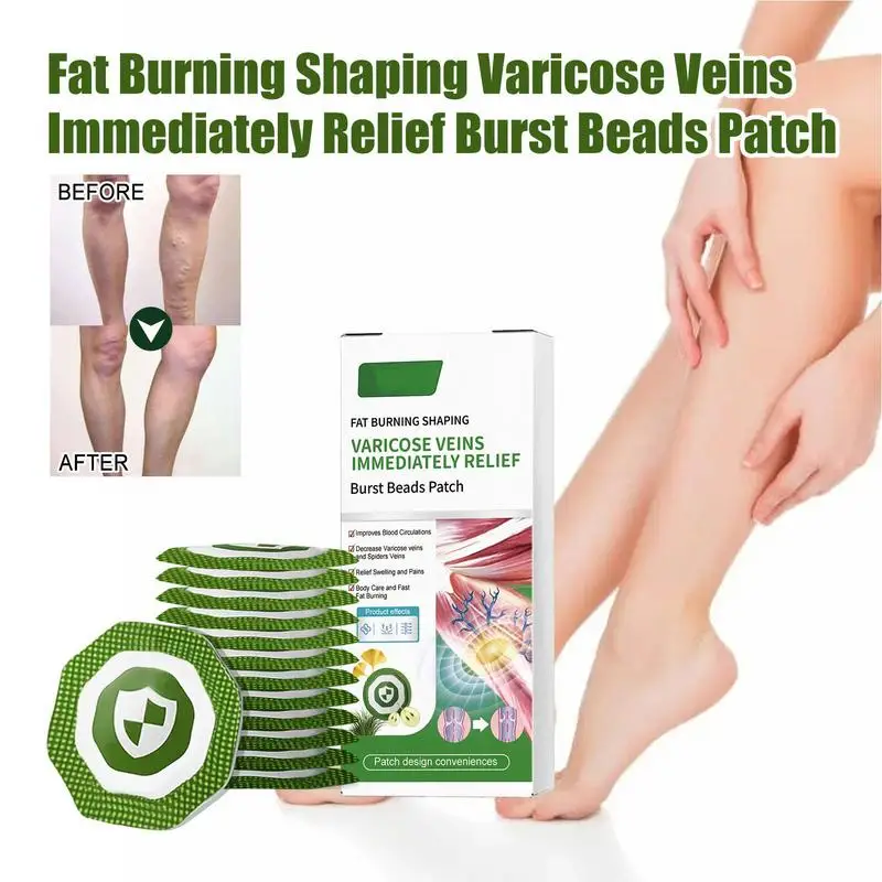 

12Pcs Varicocele Leg Slimming Patches Stickers | Vein Removal | Spider Leg Varicose Vein Patch For Varicocele Vein Removal