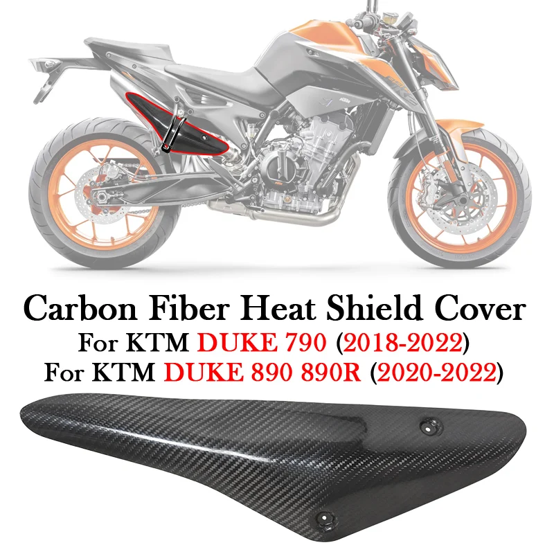 

Carbon Fiber For KTM DUKE790 DUKE890 DUKE 790 890 890R 2018 - 2022 Motorcycle Exhaust Escape Muffler Protector Heat Shield Cover