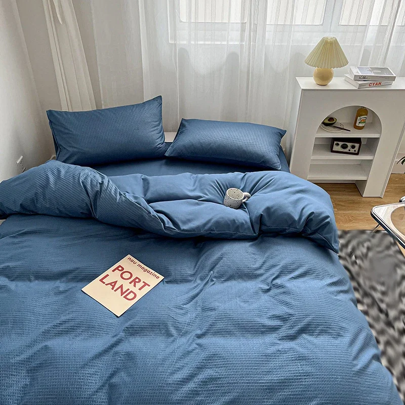 Home Textile Green Waffle Pattern Solid Color Bedding Set Double Sheet Queen King Size Bed Linens Duvet Cover Sheet Pillow Case
Home Textile Green Waffle Pattern Solid Color Bedding Set Double Sheet Queen King Size Bed Linens Duvet Cover Sheet Pillow Case