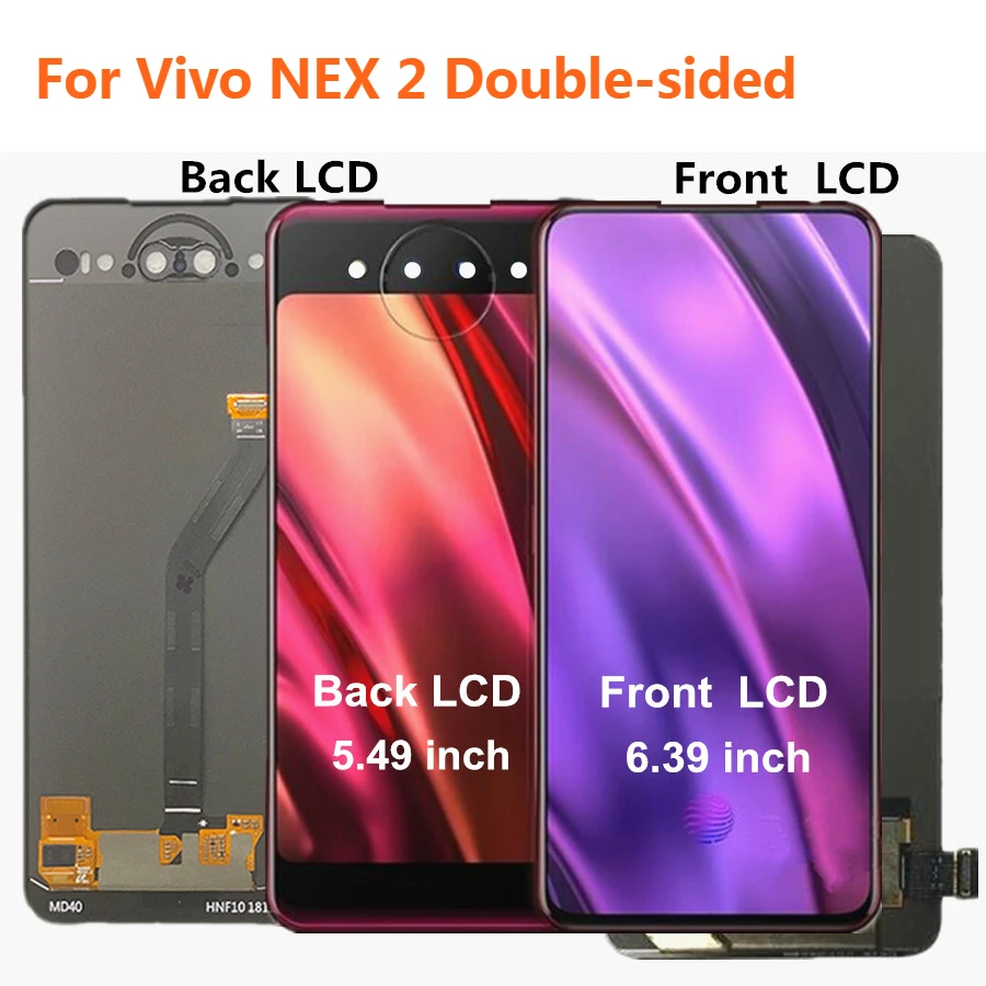 ЖК-дисплей AMOLED NEX2 для Vivo NEX 2, двусторонний задний ЖК-дисплей для vivo Nex2, передний дисплей
ЖК-дисплей AMOLED NEX2 для Vivo NEX 2, двусторонний задний ЖК-дисплей для vivo Nex2, передний дисплей