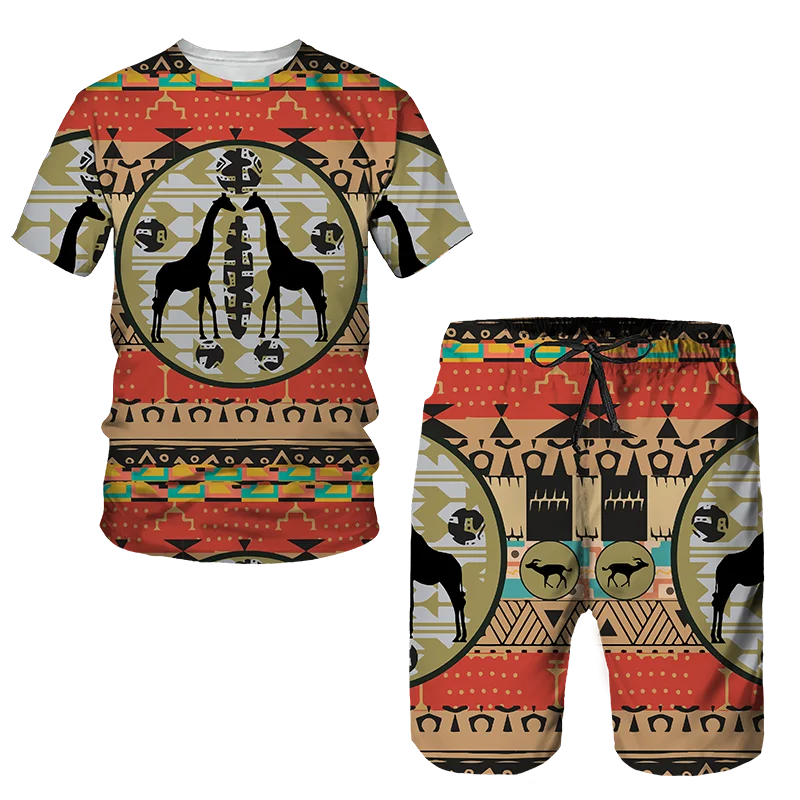 Summer 3D African Print Casual T-shirts Suits Couple Outfits Vintage Style Hip Hop T Shirts/Mens Shorts Men's Tracksuit Set
Summer 3D African Print Casual T-shirts Suits Couple Outfits Vintage Style Hip Hop T Shirts/Mens Shorts Men's Tracksuit Set