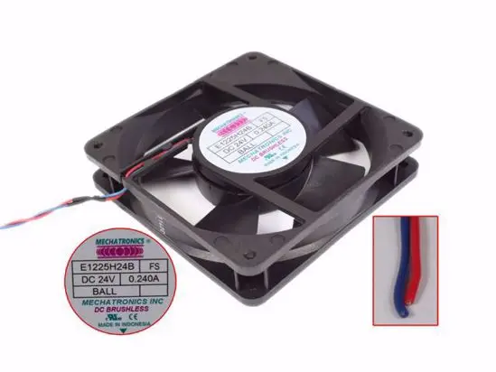 MECHATRONICS E1225E24B DC 24V 0.240A 120x120x25mm 2-wire Server Cooling Fan
MECHATRONICS E1225E24B DC 24V 0.240A 120x120x25mm 2-wire Server Cooling Fan