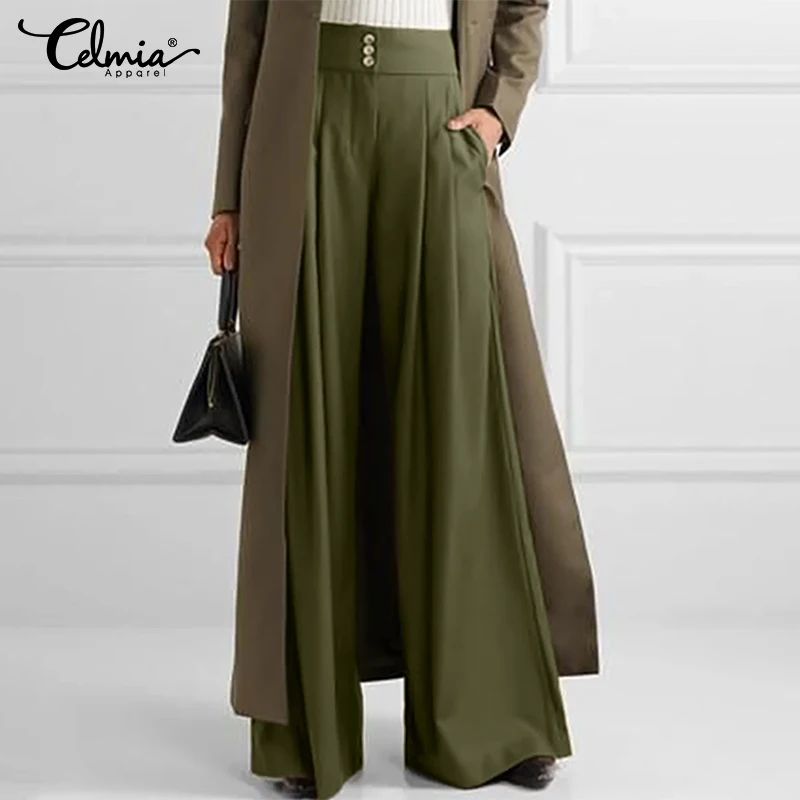 Celmia High Waist All-match Slacks 2022 Fashion Solid Pleated Women Trousers Casual Loose Oversized Office Lady Wide Leg Pants
Celmia High Waist All-match Slacks 2022 Fashion Solid Pleated Women Trousers Casual Loose Oversized Office Lady Wide Leg Pants