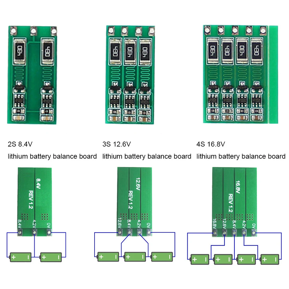 2S 3S 4S 100MA Lithium Battery Balance Circuit Board 18650 Lithium Ion Battery Balance Board Balancer Current 8.4V/12.6V/16.8V
2S 3S 4S 100MA Lithium Battery Balance Circuit Board 18650 Lithium Ion Battery Balance Board Balancer Current 8.4V/12.6V/16.8V