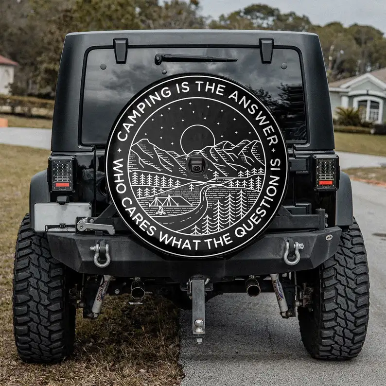 Camping Is The Answer, Who Cares What The Question Is gifts For her, Gift For Mom, Car Accessories, Spare Tire Cover, Valentine 
Camping Is The Answer, Who Cares What The Question Is gifts For her, Gift For Mom, Car Accessories, Spare Tire Cover, Valentine