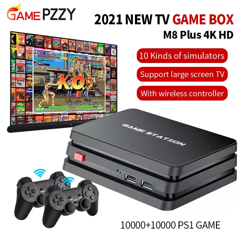 

Video Game Consoles Built-in 10000+10000 PS Games Retro Game Console With Wireless Controller Video Games Stickers For PS1/GBA