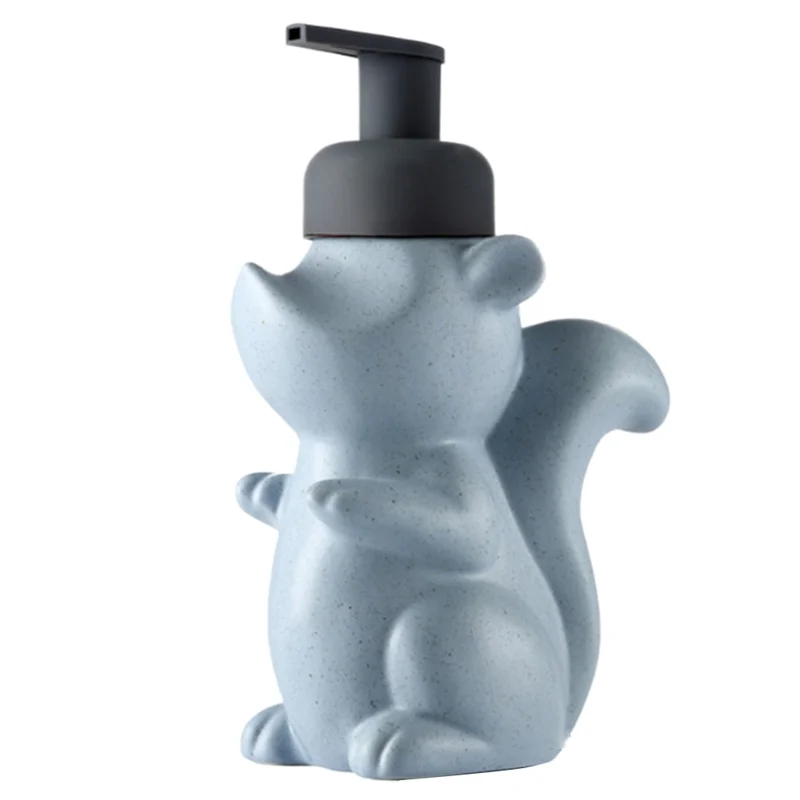 

Squirrel Lotion Bottle Bathroom Products Ceramics Soap Dispenser Handwashing Fluid Dispenser Bathroom Blue