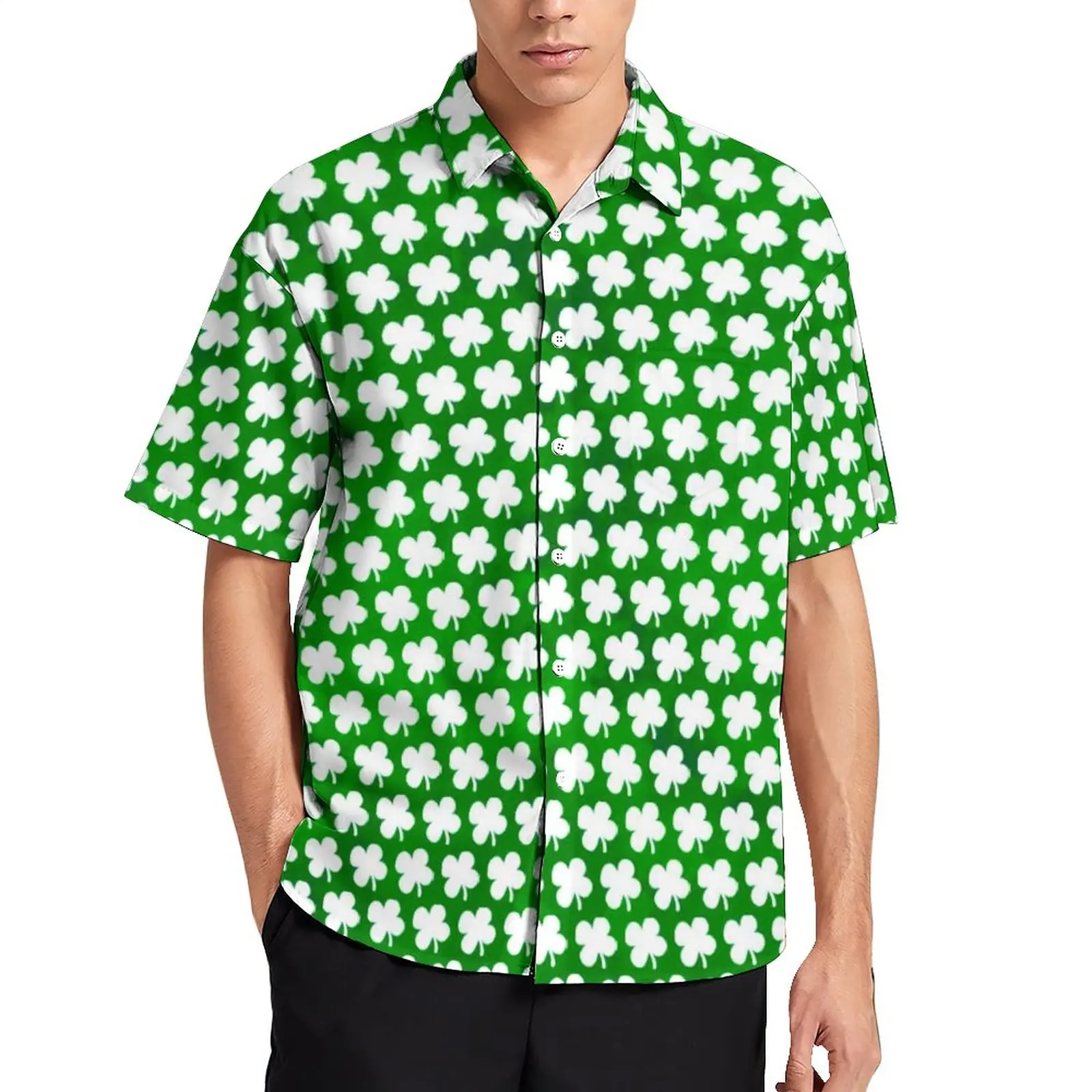St Patricks Day Casual Shirts Four Leaf Lucky Shamrock Summer Shirt Short-Sleeved Trending Blouses Men Large Size 
St Patricks Day Casual Shirts Four Leaf Lucky Shamrock Summer Shirt Short-Sleeved Trending Blouses Men Large Size