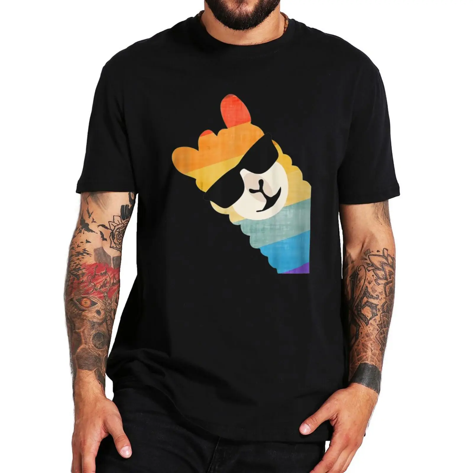 Llama Alpaca Rainbow Fun T Shirt Classic LGBTQ Awareness Funny Tee Shirt 100% Cotton Short Sleeved Animal Graphic Tshirt
Llama Alpaca Rainbow Fun T Shirt Classic LGBTQ Awareness Funny Tee Shirt 100% Cotton Short Sleeved Animal Graphic Tshirt