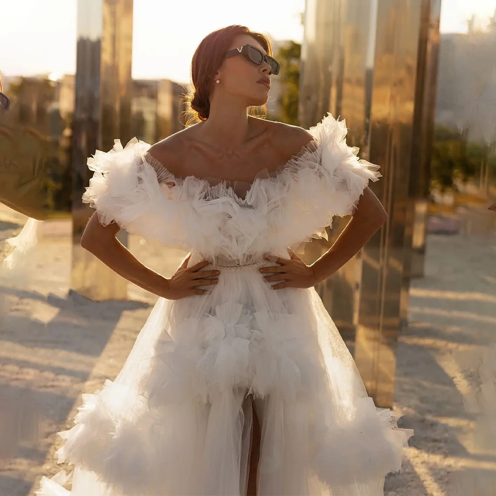 Modern Off The Shoulder Tiered Tulle Princess A Line Wedding Dresses Side Slit Custom Made 2023 Rode De Morrie
Modern Off The Shoulder Tiered Tulle Princess A Line Wedding Dresses Side Slit Custom Made 2023 Rode De Morrie