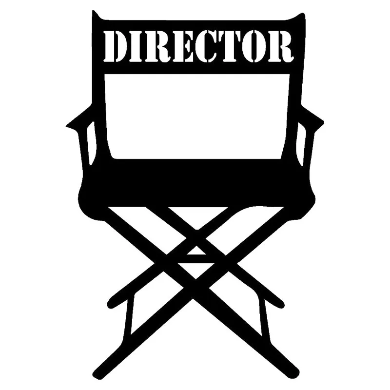 

Classic MOVIE DIRECTOR CHAIR Vinyl Decal Black/Silver Car Sticker Personality Car-styling 10.7X15.3CM