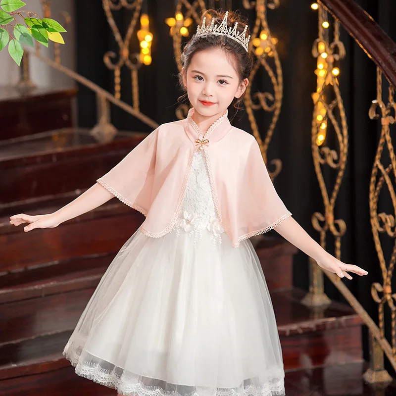 White Lace Cape for Girls Shawl Flower Girls Summer Chiffon Bolero Shrug Cape Open Front Cute Party Jacket with Lace Edge
White Lace Cape for Girls Shawl Flower Girls Summer Chiffon Bolero Shrug Cape Open Front Cute Party Jacket with Lace Edge