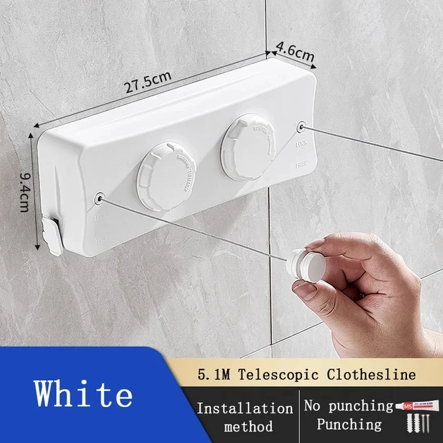 Регулируемая бельевая веревка 5,1 м
Регулируемая бельевая веревка 5,1 м