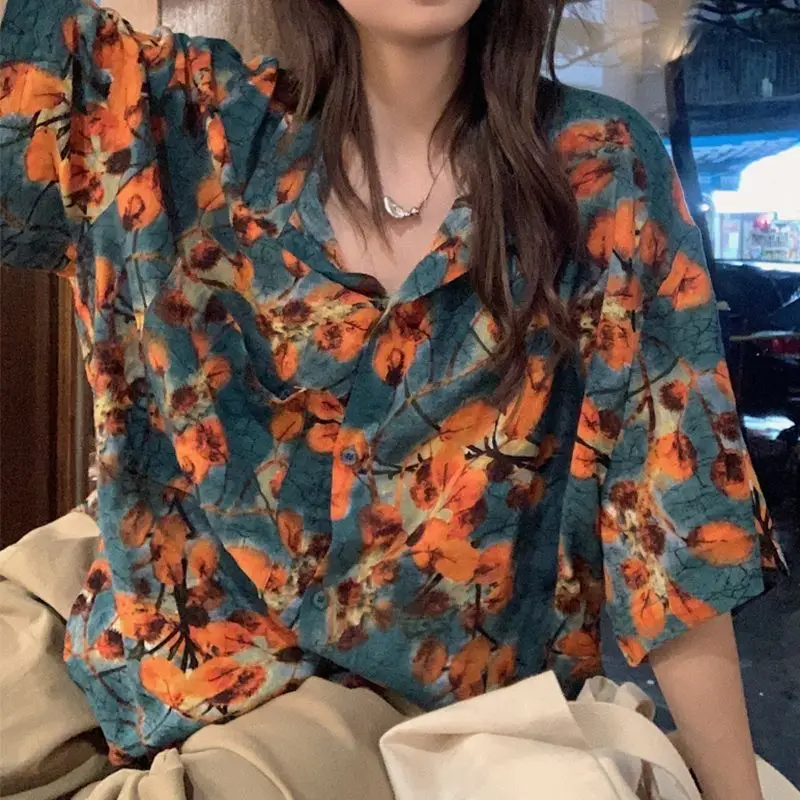 EBAIHUI Blouse for Women Retro Floral Chic Summer Fashion Korean Ladies Blusas Mujer Chiffon Shirt Soft Female Short Sleeve Top
EBAIHUI Blouse for Women Retro Floral Chic Summer Fashion Korean Ladies Blusas Mujer Chiffon Shirt Soft Female Short Sleeve Top