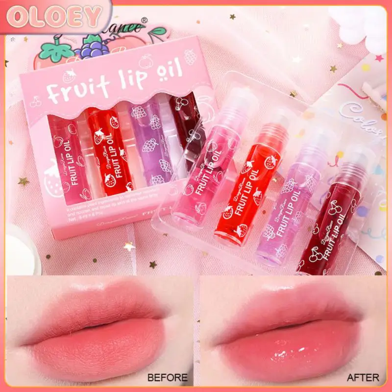 Fruit Roll-on Lip Oil Set Transparent Toot Long-lasting Glass Lip Gloss Lip Care Transparent Lip Glaze Plump Moisturizing
Fruit Roll-on Lip Oil Set Transparent Toot Long-lasting Glass Lip Gloss Lip Care Transparent Lip Glaze Plump Moisturizing
