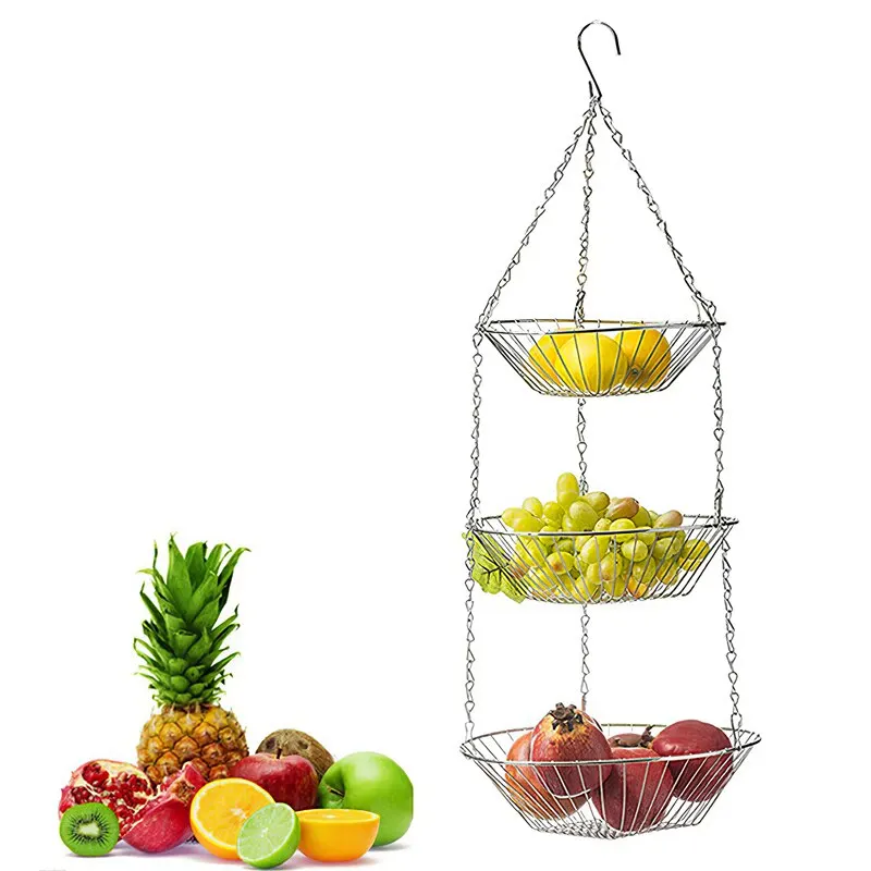 3 Layers Fruit Basket Storage Tool Hanging Basket Hollow Fruit Hanging Basket Home Folding Storage Iron Hanging Basket
3 Layers Fruit Basket Storage Tool Hanging Basket Hollow Fruit Hanging Basket Home Folding Storage Iron Hanging Basket