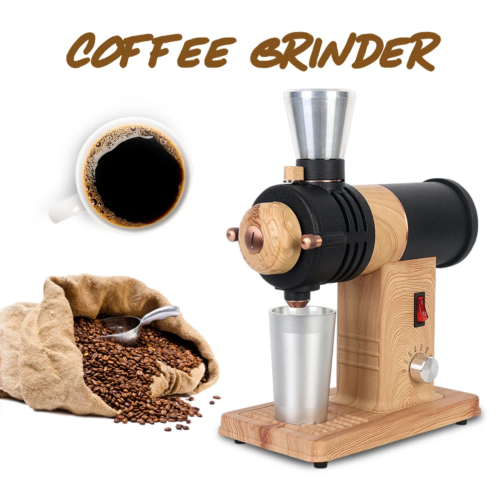 Household Electric Coffee Bean Grinder Small Home Wood Color Automatic Coffee Bean Grinder With Luxury Aluminum Cup
Household Electric Coffee Bean Grinder Small Home Wood Color Automatic Coffee Bean Grinder With Luxury Aluminum Cup