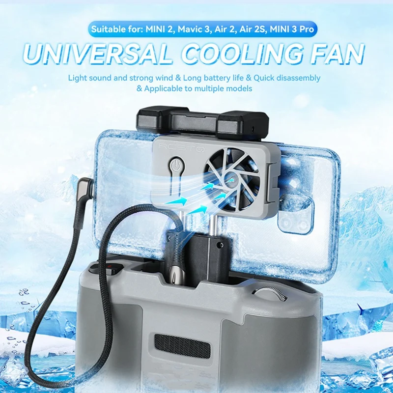 Drone Cooling Fan Grey High Quality Cooling Fan With Charging Cable For Mavic 3/MINI 3 Pro
Drone Cooling Fan Grey High Quality Cooling Fan With Charging Cable For Mavic 3/MINI 3 Pro