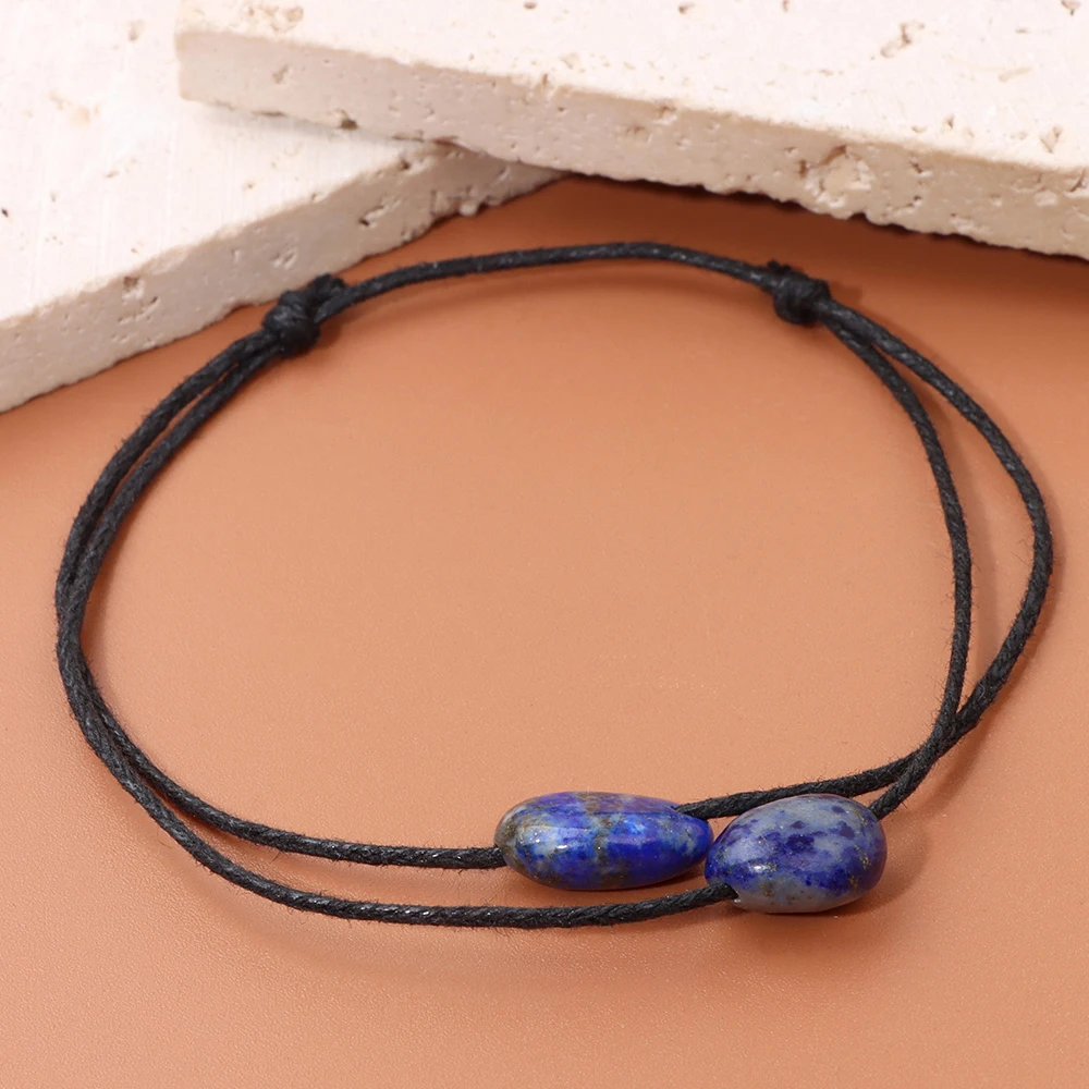 Natural Irregular Lapis Lazuli Bracelets Smooth Freeform Stone Charm Beads Bracelet Healing Reiki Jewelry Bracelets Men Women 
Natural Irregular Lapis Lazuli Bracelets Smooth Freeform Stone Charm Beads Bracelet Healing Reiki Jewelry Bracelets Men Women