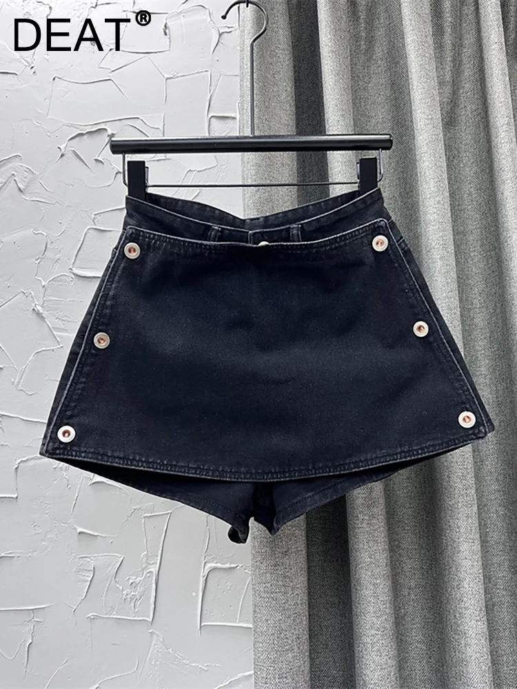 DEAT Women's Short High Waist Solid Color Double Breasted Straight Wide Leg Denim Skirt Shorts 2023 Summer New Fashion 29L1854
DEAT Women's Short High Waist Solid Color Double Breasted Straight Wide Leg Denim Skirt Shorts 2023 Summer New Fashion 29L1854