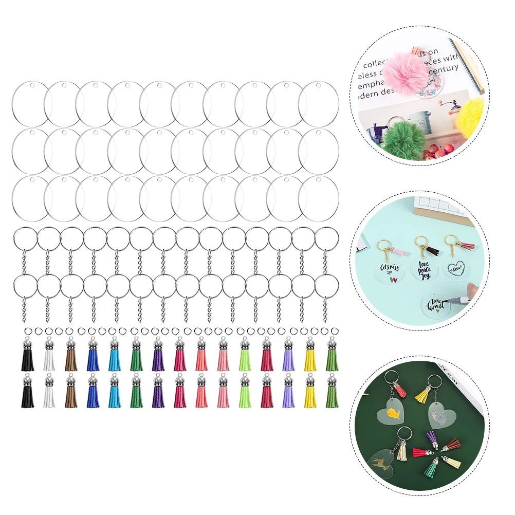 DIY Key Pendant Decorative Acrylic Blank Keychain Blanks Round Portable Ring Multi-function
DIY Key Pendant Decorative Acrylic Blank Keychain Blanks Round Portable Ring Multi-function