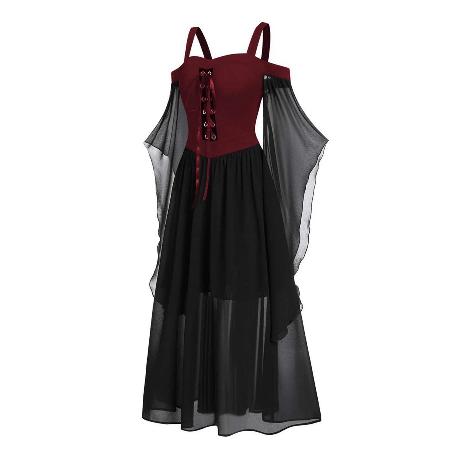 Vintage Ladies Halloween Witch Dress Strappy Dress For Halloween Festival Cosplay Clothes Cosplay Accessories Dress for Women
Vintage Ladies Halloween Witch Dress Strappy Dress For Halloween Festival Cosplay Clothes Cosplay Accessories Dress for Women